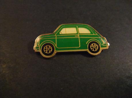 Fiat 500 ( bijnaam rugzakje) kleine stadsauto groen